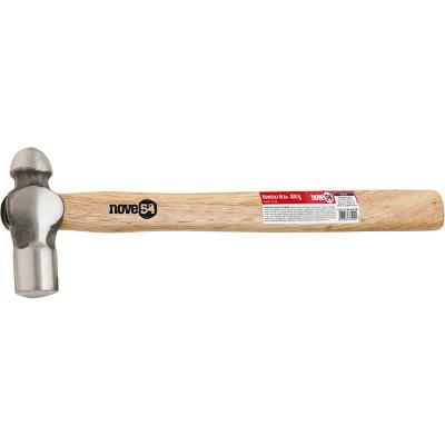 Martelo bola 200g aço forjado cabo madeira - Nove54