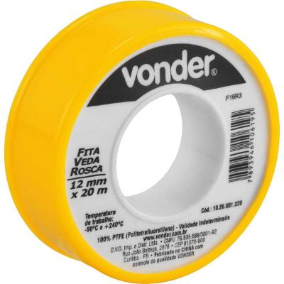 Fita veda rosca 12mmx20m ptfe teflon - Vonder