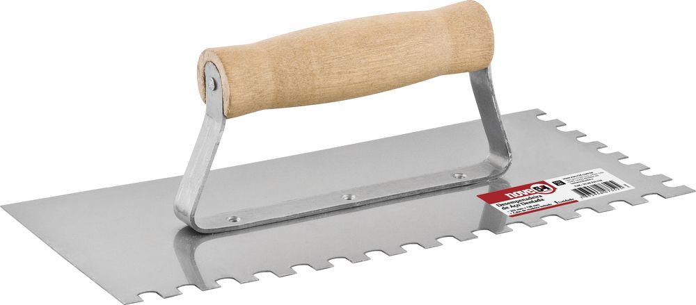 Desempenadeira Aço Dentada 12,0x25,5cm Cabo Madeira Fechado - 1