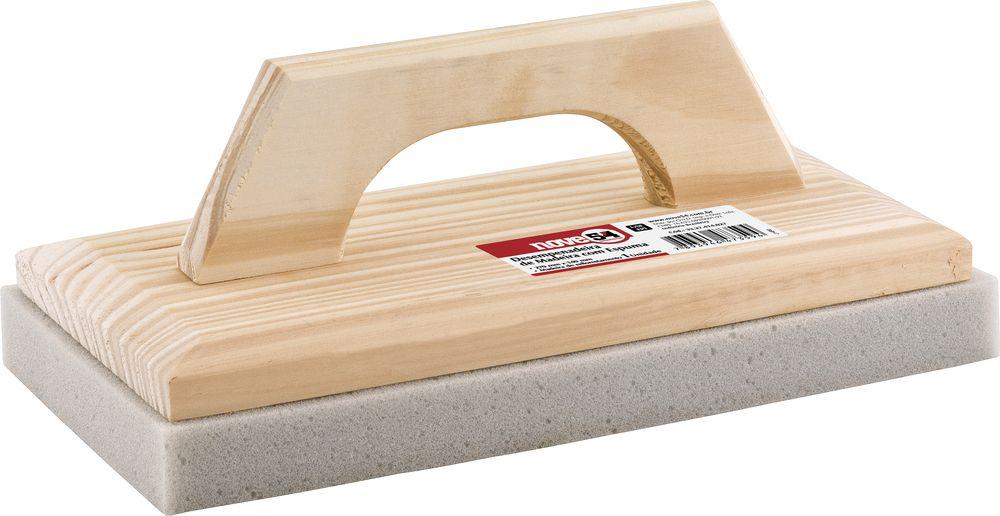 Desempenadeira madeira 14,0x27cm com espuma - Nove54 - 1