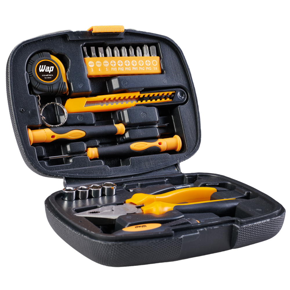 Maleta de Ferramentas Manuais WAP MKF21 21 Acessórios Reparos Diários - 2