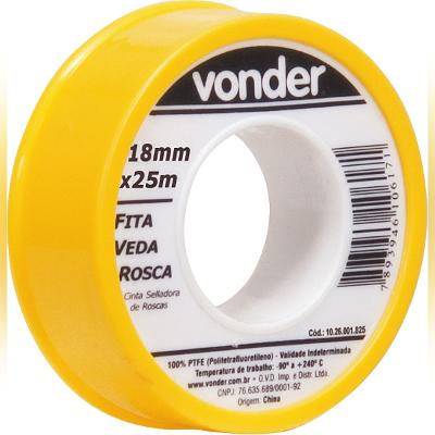 Fita veda rosca 18mmx25m ptfe teflon - Vonder