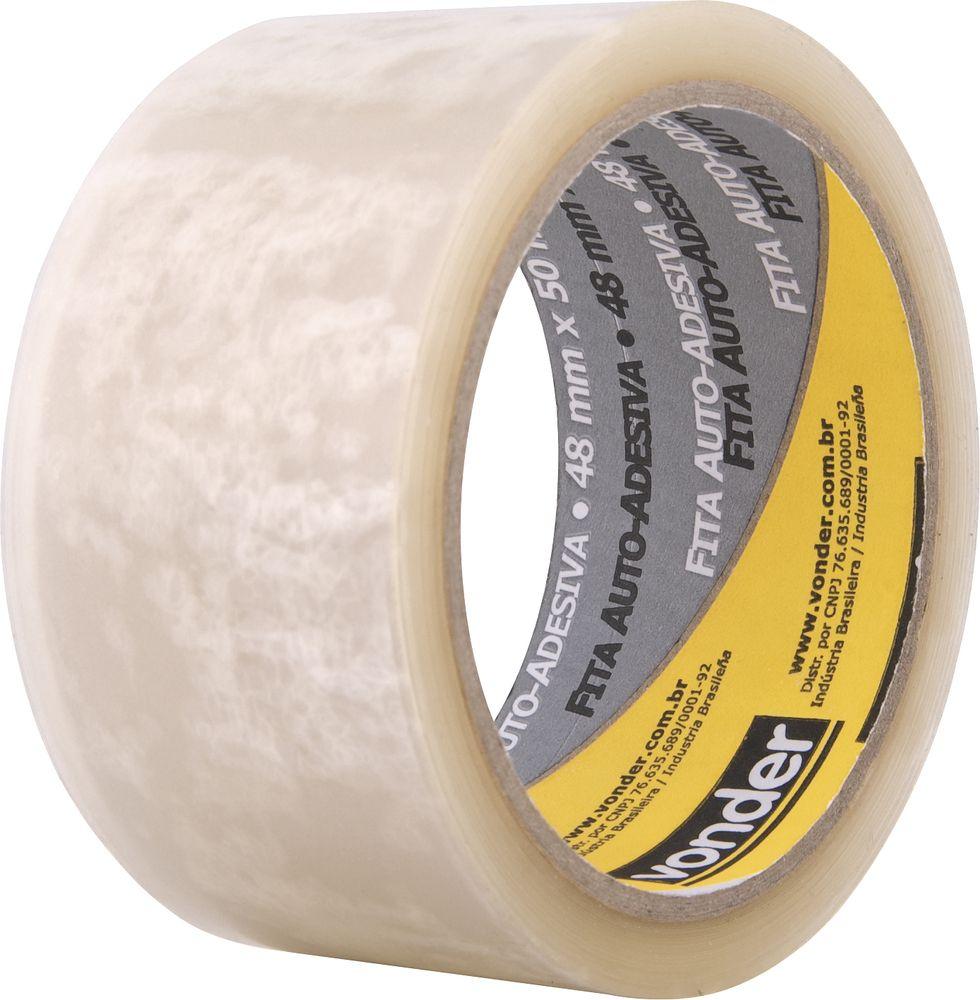 Fita adesiva para embalagem 48mmx50m transparente Vonder - 1