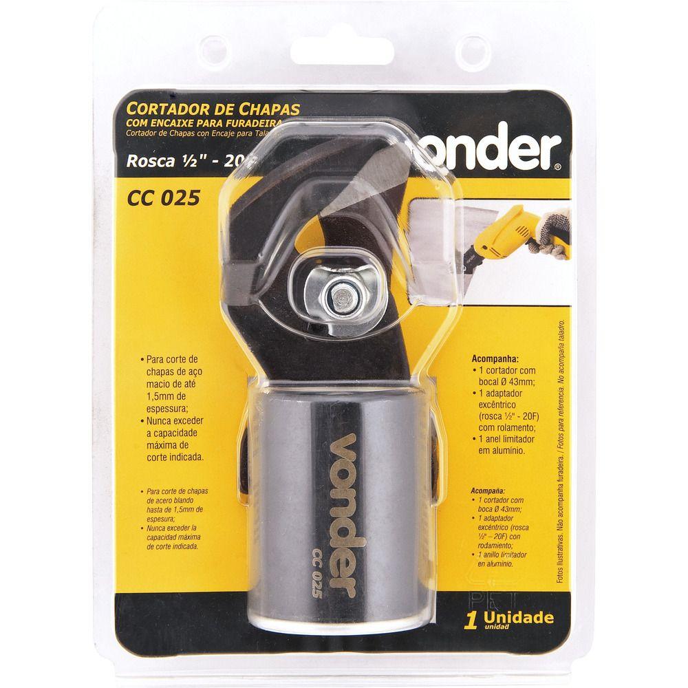 Cortador Chapas Para Furadeira Capacidade 1,5mm Cc025 Vonder - 4