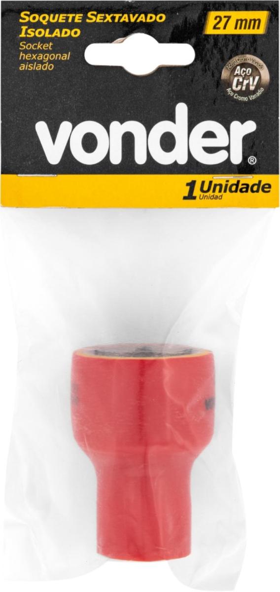 Soquete Isolado Sextavado Encaixe 1/2'' 27mm IEC60900 Vonder - 4