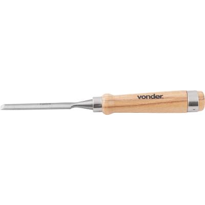 Formão goivado 10mm aço carbono cabo madeira - Vonder