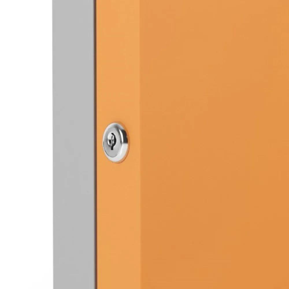 Porta Chaves com 48 Chaveiros Cinza e Laranja Presto - 4