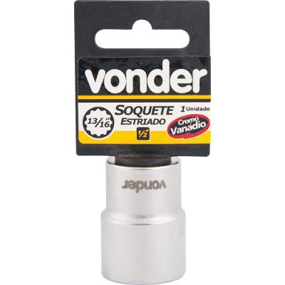 Soquete estriado enc 1/2" 22mm curto vanád. Vonder
