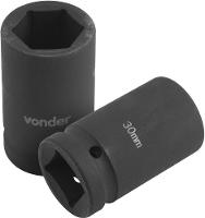 Soquete sextavado impacto encaixe 1" 30mm fosfatizado Vonder - 1