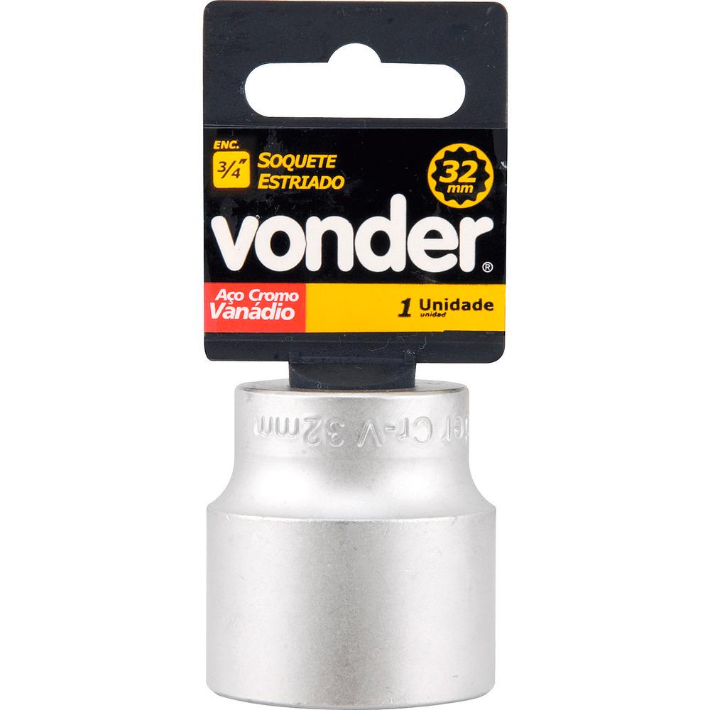 Soquete estriado enc 3/4" 27mm curto vanád. Vonder - 2