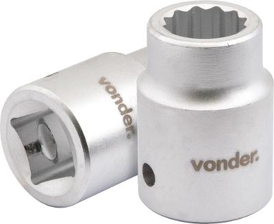 Soquete estriado enc 3/4" 36mm curto vanád. Vonder