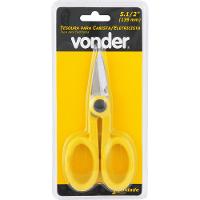 Tesoura para cabista 5.1/2" aço inox cabo plástico Vonder