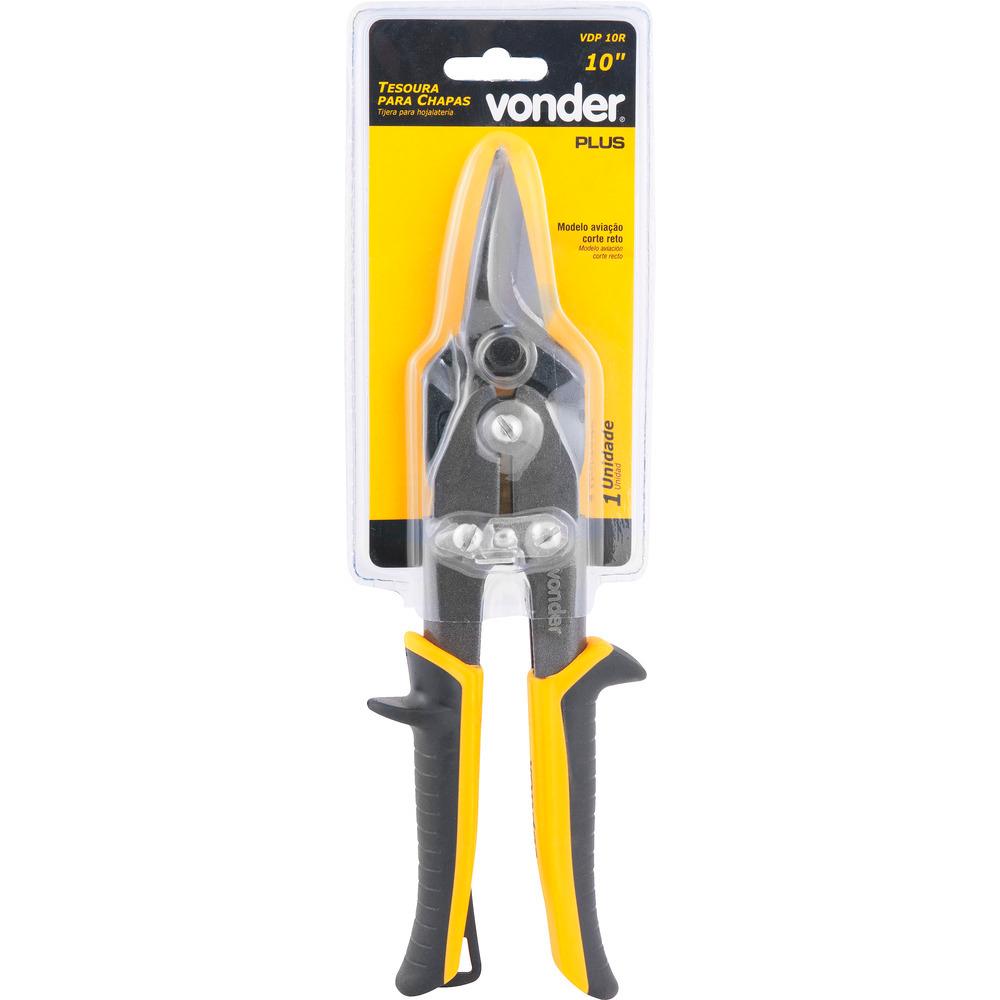 Tesoura Para Chapas Aviação 10  Reta Cromo Vanádio Uso Indus - 5