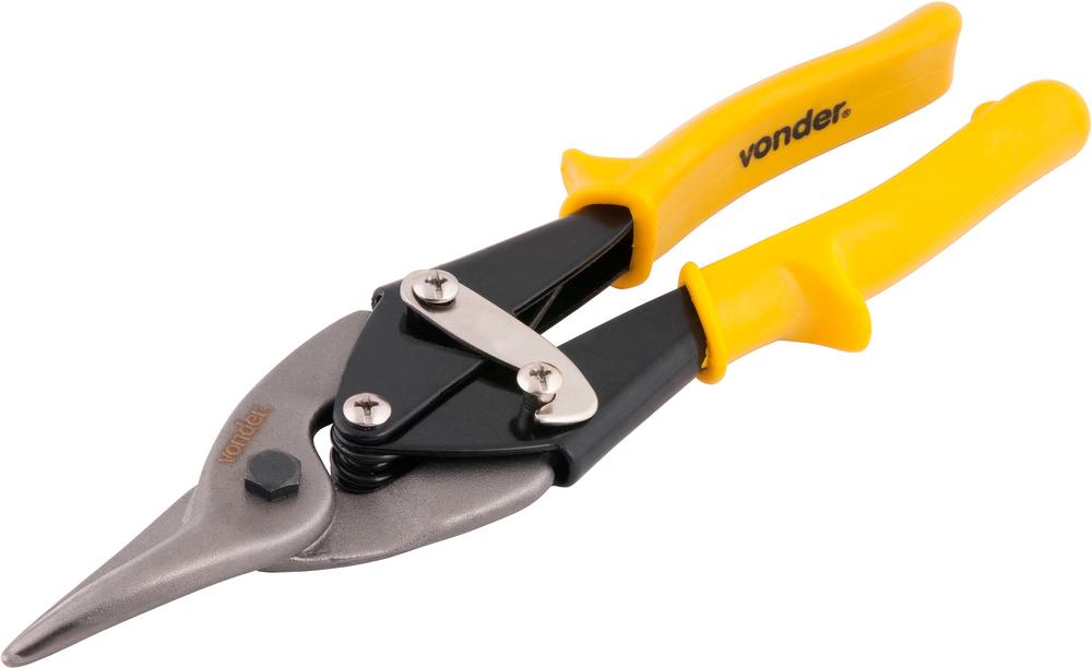 Tesoura Chapas Aviação 10 Reta Aço Carbono Chapa Vonder - 3