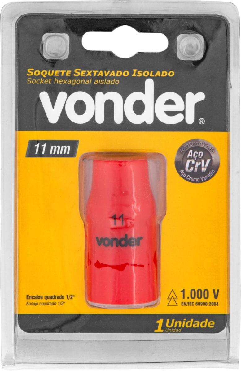 Soquete Isolado Sextavado Encaixe 1/2'' 11mm IEC60900 Vonder - 5