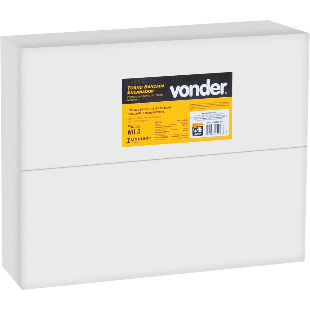 Torno de Bancada para Encanador Nr3 Fixo Vonder - 1