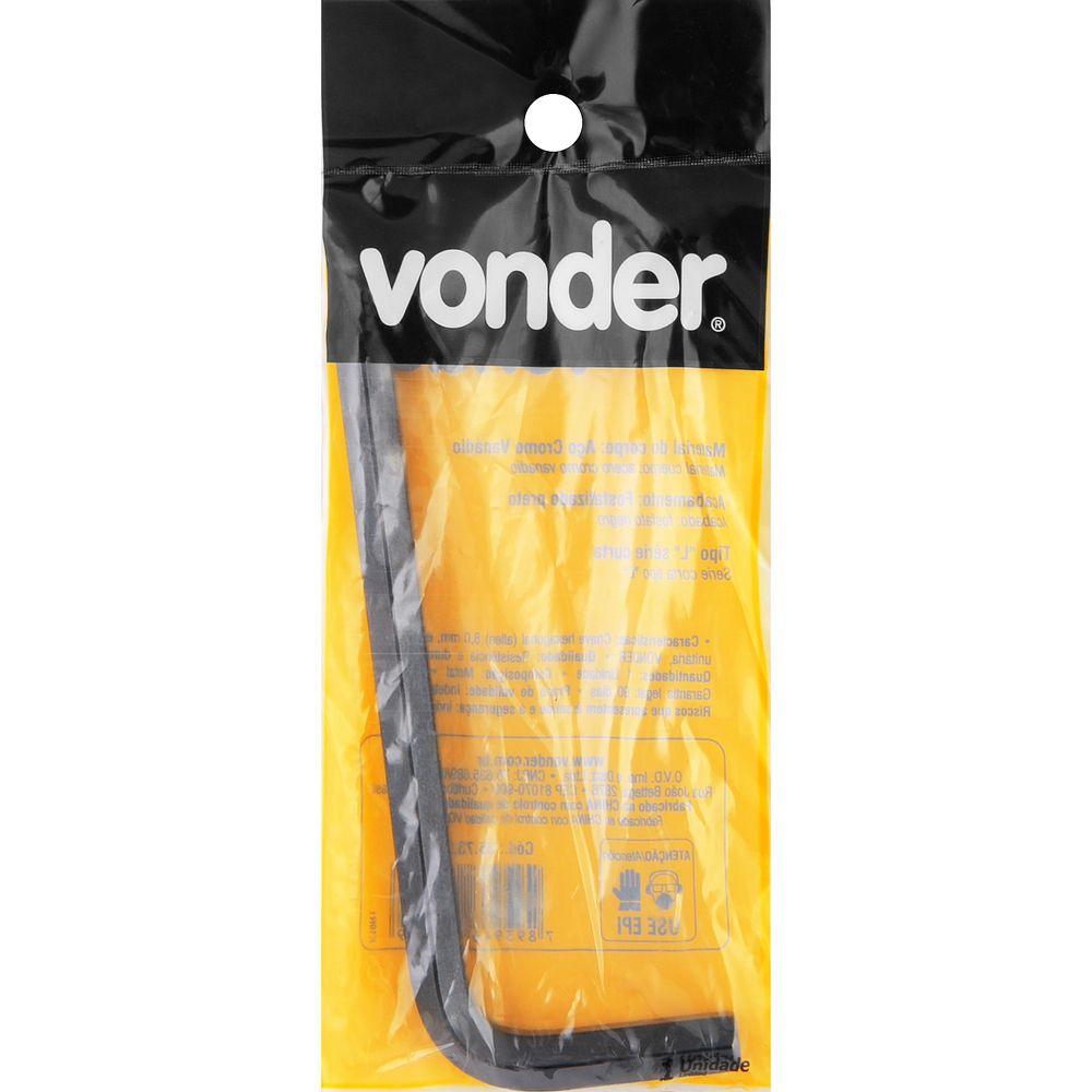 Chave Hexagonal (Allen) 8,0 mm Vonder - 2