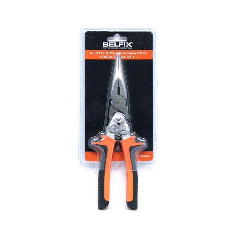 Alicate Bico Meia-Cana Reto 8" Força Dupla Cv - Belfix - 2