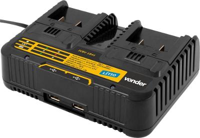 Carregador De Bateria Duplo 18 V Carregamento Convencional Icbv 1841 Vonder