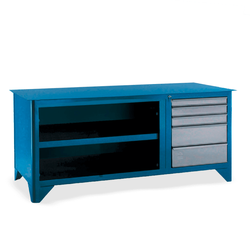 Bancada com 5 Gavetas e Tampo de aço 217TC CMB - 1