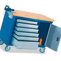 Bancada móvel com Tampo de pinus 40mm e Suporte para morsa 500 CMB - 2