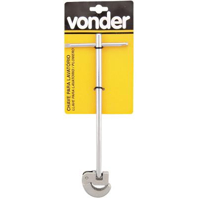 Chave para lavatório 11" aço carbono cromado - Vonder