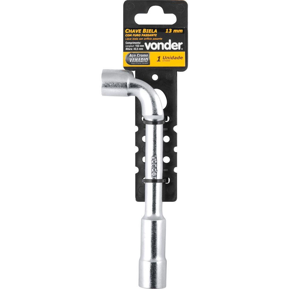 Chave Biela com Furo Passante 13 mm Aço Cromo Vanádio Vonder - 2