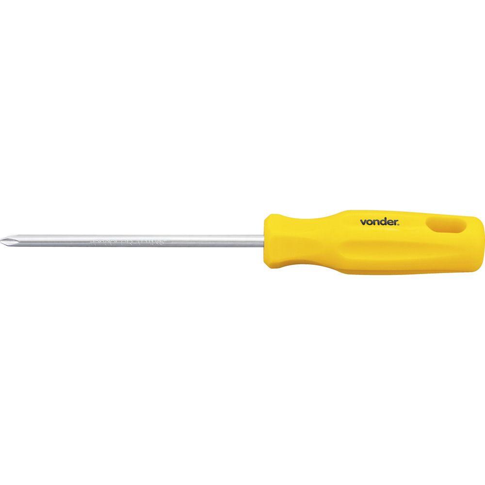 Chave phillips 1/4x5" n.2 cromo vanádio Vonder - 1