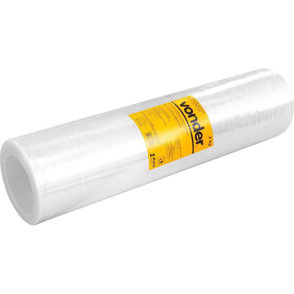 Filme Stretch 500x260M 25 Micra Aprox 3 kg Sem Tubete Vonder - 1