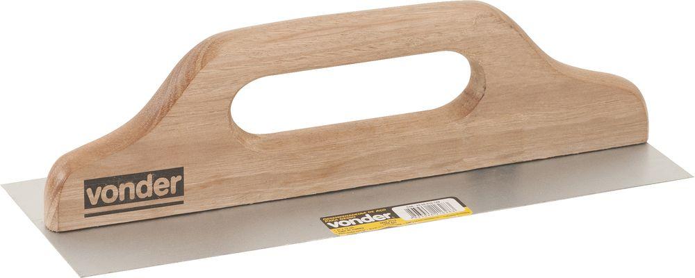 Desempenadeira Lisa 12,0x31,0cm Total Madeira Fecha Vonder - 1