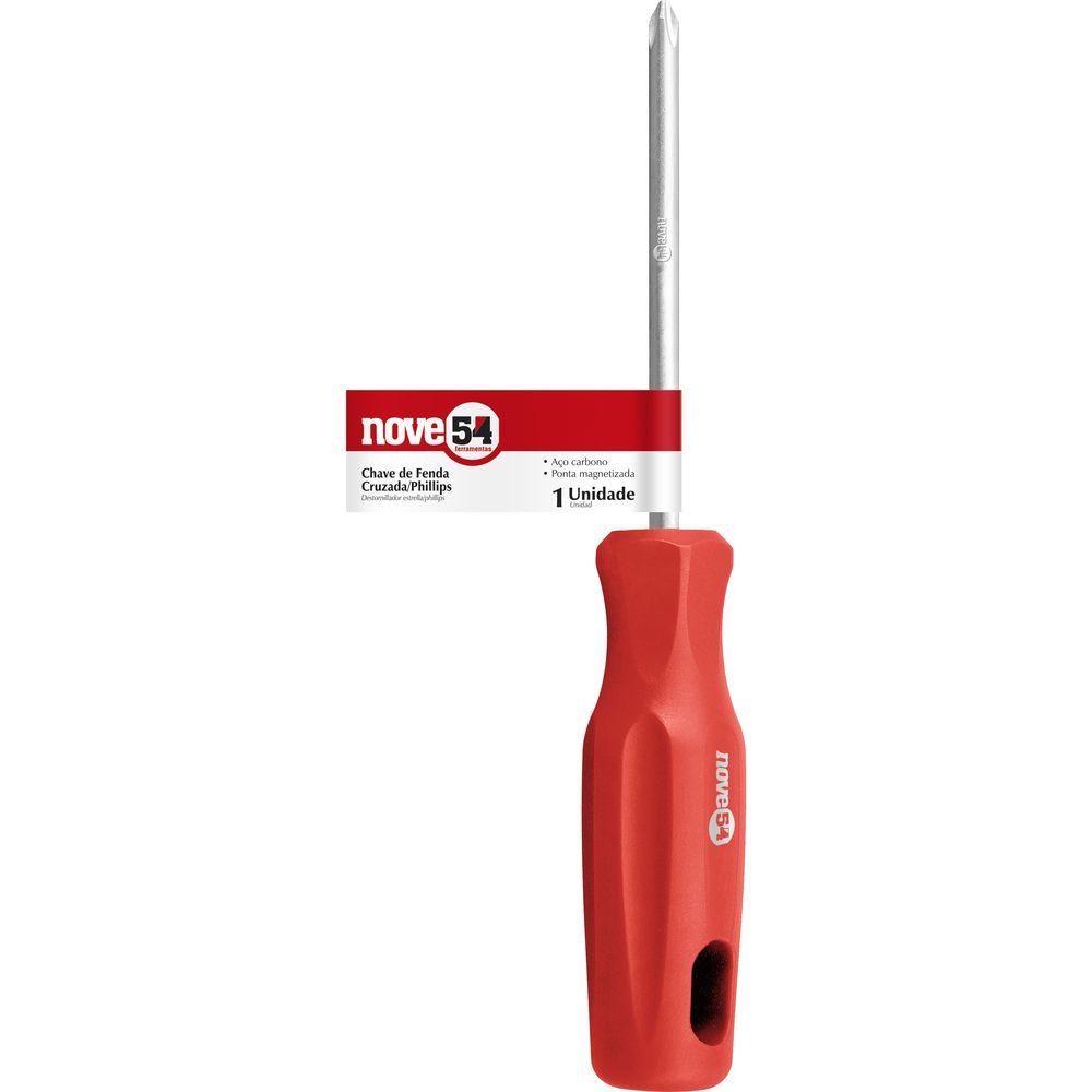 Chave phillips 1/8x2" n.0 aço carbono - Nove54 - 1