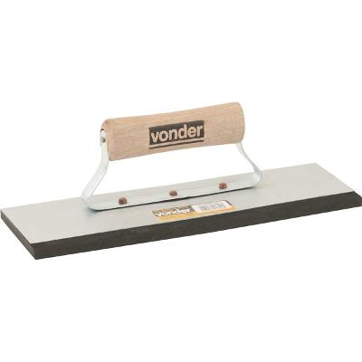 Desempenadeira Aço Lisa 9,5x30cm Madeira Fechado Bo Vonder