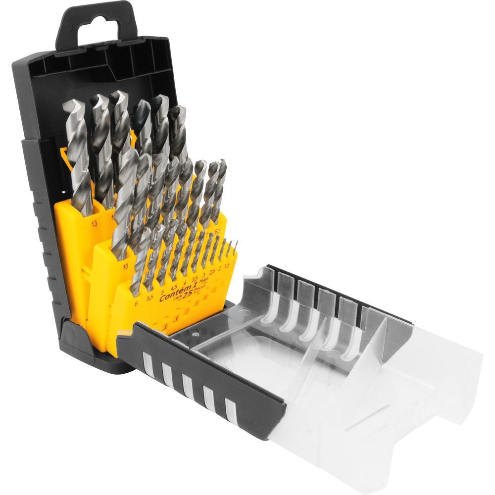 Jogo Broca Din 338 Hss 113mm 25 peças  - Vonder - 1