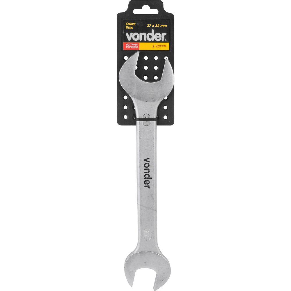 Chave Fixa 27 mm x 32 mm em Aço Cromo Vanádio Vonder - 1