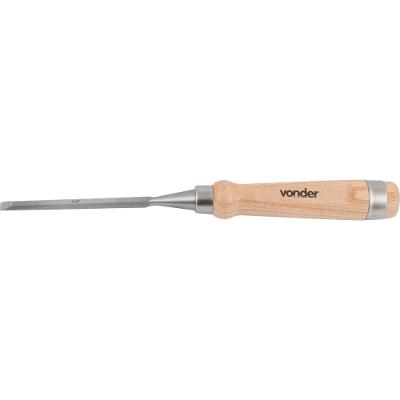 Formão Chanfrado com Cabo em Madeira 1/4" - Vonder