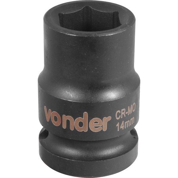 Soquete Sextavado Impacto Encaixe 1/2" 14mm Aço Cromo Vonder - 2