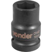Soquete Sextavado Impacto Encaixe 1/2" 14mm Aço Cromo Vonder - 2
