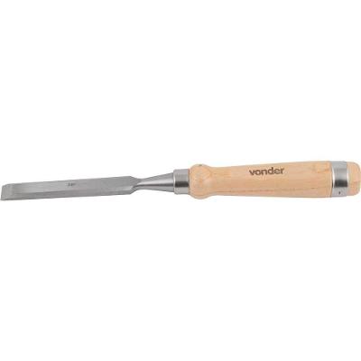 Formão chanfrado 3/8" cromo vanádio cabo madeira - Vonder