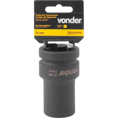 Soquete Sextavado de Impacto Longo Encaixe 1/2" 24mm Vonder