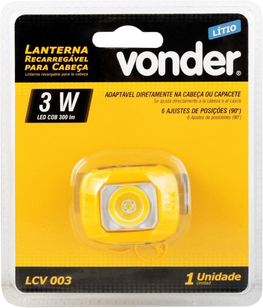 Lanterna Recarregável Para Cabeça Lcv 003 Vonder - 7
