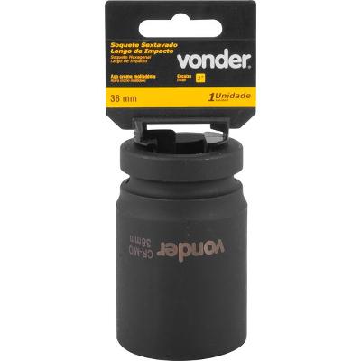 Soquete Sextavado Impacto Longo Enc 1" 38mm Aço Cromo Vonder