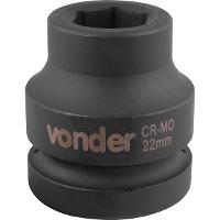 Soquete Sextavado Impacto Encaixe 1" 22mm Aço Cromo Vonder - 3