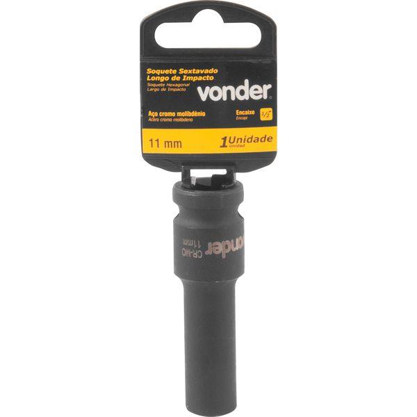 Soquete Sextavado de Impacto Longo Encaixe 1/2" 11mm Vonder - 1