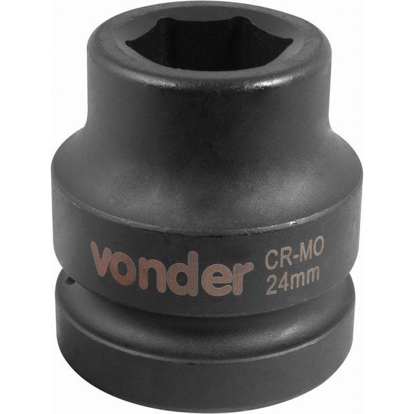 Soquete Sextavado Impacto Encaixe 1" 24mm Aço Cromo Vonder - 2