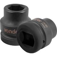 Soquete Sextavado Impacto Encaixe 1" 24mm Aço Cromo Vonder - 1