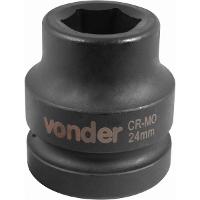 Soquete Sextavado Impacto Encaixe 1" 24mm Aço Cromo Vonder - 2