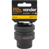 Soquete Sextavado Impacto Encaixe 1" 24mm Aço Cromo Vonder - 4