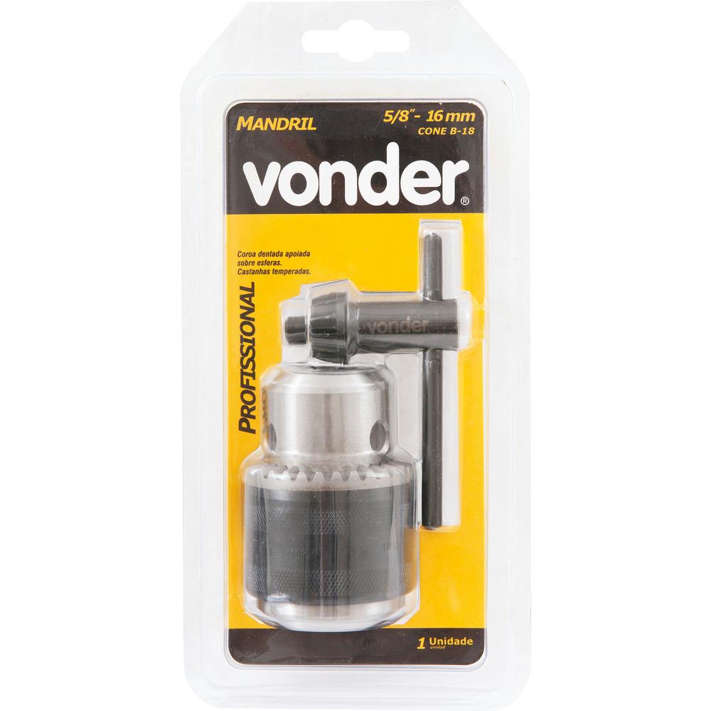 Mandril leve 3,1-16,0mm cone b-18 chave vdc3 Vonder - 3