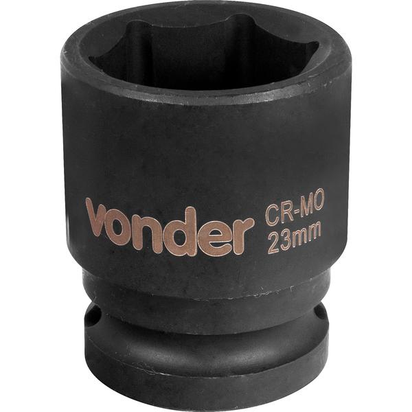 Soquete Sextavado Impacto Encaixe 1/2" 23mm Aço Cromo Vonder - 2