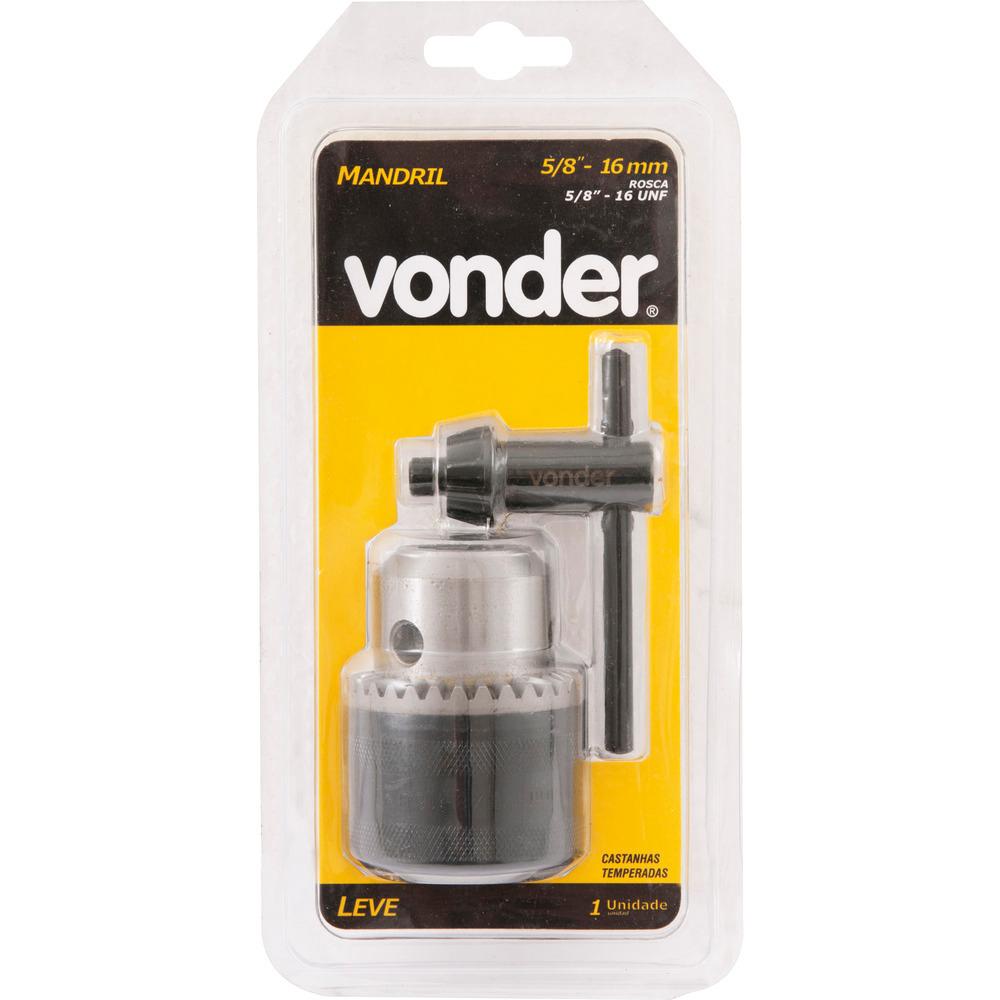Mandril leve 3,1-16,0mm rosca 5/8" 16 fios chave vdc3 Vonder - 2
